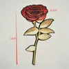 10 Stück 13039039 Modische goldfarbene und rote Pailletten, bestickter Aufnäher mit Rosenblüten, zum Aufbügeln, zum Aufbügeln, zum Nähen von Kleidern, DIY9172478