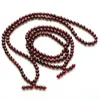 20 inches 5MM hand-woven natural burgundy garnet beads bracelet 108