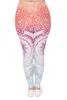 DHL GRATIS !! 10st / Lot Mandala Ombre Leggings Kvinnor Skriv ut Yoga Arbeta Legging Stretchy Byxor Plus Size Leggings 4 Färger
