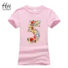Hanhent Funny Numbers 5 Kobiet Koszulki Top Kobiety Moda Multicolor Tshirt Letter Drukuj Bawełniane Letnie Koszulki Urodziny