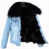 2017 New Parka Winter Women Coat With Large Raccoon Fur Collar Real  Fur Lining Jacket Top Quality