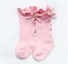 10Colors Kids Princess Stock Girls Butterfly Stringy Selvedge Baby Girls Cotton Stocks Bow Knit Knee High Socks Children Clothes 0-8Y B11