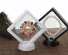 7x7x2 cm Noir Blanc Suspendu Flottant Vitrine Bijoux Anneau Pièces Gemmes Artefacts Stand Titulaire Boîte Livraison Gratuite