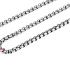 24''+8,5'' Mode Männer Frauen 316L Edelstahl Silber 5mm breites Kabel Quadrat Rolo Kette Halskette Armband Schmuck set