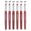 Fröken Rose Ny Matt Läppstift Pencils Double-End Lip Lip Lip Makeup Vattentät Sexig Naken Färg Lips Batom