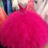 2018 Nieuwe Koningsblauw Sweet 16 Party Debutantes Toga Puffy Tule Kristallen Sweetheart Hals Corset Terug 2017 Plus Size Quinceanera Dr234a