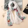 겨울 수 놓은 꽃 Viscose 스카프 목도리 두건 인쇄 면화 스카프 및 랩 Foulard Sjaal 이슬람 Hijab