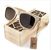 BOBO BIRD Neue Mode Handgemachte Holz Holz Sonnenbrille Nettes Design für Männer Frauen gafas de sol Steampunk Coole Sonnenbrille BS04