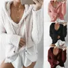 Sweats à capuche pour femmes Sweat-shirts Femmes Vêtements Rose Hiver Chaud Sweats À Capuche Lâche Mignon Polaire Pull Femmes Vêtements Pas Cher En Gros Livraison Gratuite