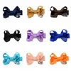 Baby Meisje Kleine Mini Solid Haar Bogen Clips Haarspelden Zoet Lint Hele Wrapped Safety Hair Clips Kids Headwear Accessories HD615