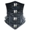 Corsetto sexy con lacci in acciaio disossato nero Steampunk corsetto sottoseno XXL