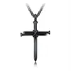 MIC 12pcs Fashion Nails Cross Alloy Charm Pendant Necklace For Male Jewelry Accessories 3-color selection