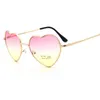 Gafas de sol con forma de corazón a la moda, gafas de sol con lentes rojas claras de metal para mujer, gafas de sol con forma de corazón, gafas de sol con espejo