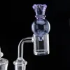 연기 거품 카브 모자 OD 30mm 유리 돔 왁스 오일 Quratz Banger Bongs Dab rigs