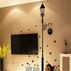 Removível minimalista moderno Preto Estilo Street Lights borboleta adesivos de parede Sala Quarto decoração de casa adesivos