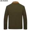 Jaquetas masculinas lis Alices engrossam lã de inverno casacos masculinos 5xl algodão colarinho casual masculino