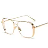 Oversized Glasses Women Men Rectangular Metal Frame For Decorative Classic Eyeglasses Transparent Harajuku Unisex Eyewear3937953