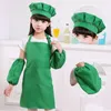 10 Colors Kids Aprons Pocket Craft Cooking Baking Art Children Painting Dining Bib Kitchen Supplies