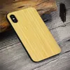 Factory Sprzedaje Prawdziwe Wood Custom Case dla iPhone 6 6S 7 8 Plus X Hard Telefon Pokrywa Drewniany Z Miękkimi Przypadkami Ochronnych TPU dla Samsung S9 S8