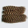 200g fita em extensões de cabelo humano 80pcs fita humana em kinky curly dupla fita brasileira em extensões de cabelo 100% cabelo humano remy