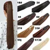 Promotion 120GR Piece 2pcs Set Claw Clip In Hair Ponytail 16- 22 "Lång Human Hair Extensions Hair Ponytails Straight Wave Hairpieces