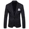 NUOVO Mens Fashion Brand Blazer British's Style casual Slim Fit giacca uomo Blazer uomo cappotto Terno Masculino Plus Size 4XL