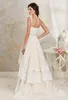 Abiti da sposa corti in due pezzi Spaghetti in pizzo A Line Abiti da sposa con gonna corta staccabile HiLo Country Bohemian Wedding Gow8647350