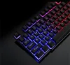 Hintergrundbeleuchtungs-Tastatur HUB- und Maus-Kit Aufhängungstasten und optische Regenbogenlichter Gaming-Tastatur USB für Desktop Lapton verkabelt 3 Stück pro Set