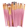 Makeup Borstels Set Eye Shadow Foundation Powder Eyeliner Wimper Lip Borstel Cosmetische Beauty Tool 15pcs / Kit J1546