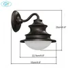 European American antique vintage outdoor wall lamp lighting Rustic wrought iron balcony porch outdoor garden Fences lights