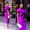 Afrikansk nigeriansk lila mantel sexig cocktail klänningar te längd robe de mariée kort prom klänningar 2018 cocktail party klänningar anpassad