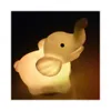 Leuke cartoon olifant vorm 7 kleur veranderende led nacht licht bureaulamp bruiloft slaapkamer slaapkamer home decor cadeau voor kinderen