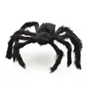 Party Halloween Decoration Black Spider Haunted House Prop inomhus utomhus stor skräck simulering plysch spindlar 6 storlek 30 cm 50 cm 75 cm 90 cm 125cm.150cm