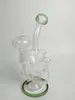 Groen Nieuwe Dubbele Recycler Glas Waterpijp Glasleiding Glas Bong 8.5 "Grootte met 14,4 mm gewricht