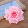 Wholesale-50pcs Simulation Big Rose Flower Heads Artificial Flowers Ball Head Brooch Festival Home Wedding Decoration Flower Silk Flower