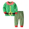 Baby Christmas Home ubrania łosie santas niedźwiedź świąteczny sukienka mundurek drukowana chłopiec z długim rękawem