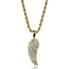 Fashion Women Jewelry Wings Wings Necklace Gold Silver Color Placed Ice Out Full Cz Stone Gift Idea2978991