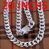 Luxury 925 Sterling Silver Figaro 10mm Chain Charm 925 Silver Buckle 10mm 20Quot 24039039 Men Necklace Jewel2257465