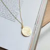 Virgin Mary prayer necklace pendants 925 sterling silver gold color simple wild portrait necklace women pendants fine jewelry S18101308