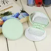 7 Colors Cute Chocolate Cookie Shaped Design Makeup Mirror with Comb Lady Women Makeup Tool Pocket Mirror Home Office Use