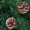 Pigne di Natale Ornamento di pigne naturali con ciondolo a corda Artigianato per etichette regalo Decorazioni natalizie appese per feste sull'albero