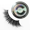 3D Mink Soft False Eyelashes 20MM 10 Styles Round Case 1 Pair Long Thick Cross Natural Makeup Faux Eye Lashes Extension YG