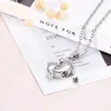 IJD9424 Double pied de bébé en acier inoxydable crémation pendentif collier mémoire cendres souvenir urne collier bijoux