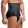 Hommes taille haute ventre Shapewear minceur Abdomen noir taille Cincher Compression brûlant ventre corps Shaper sous-vêtements pour hommes