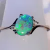 Edelstein Opal Ring Damen Solitär Hochzeit Verlobungsringe Modeschmuck Geschenk Will und Sandy