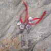 Antik Silver Personlig Emalj Disc Key Smycken Juldekoration Magic Pendant