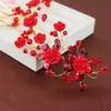 Feis Nieuwe Aankomst Koreaanse Stijl Bruid's Haarjurk Rode Chinese Hand Icraft Artikel Bruiloft Accessoire Haardecoratie