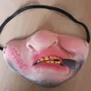 Halloween Rotten Mouth Zombie Horror Skeleton Mask Half Face Scary Ghosts Mask for Cosplay Night Club Show