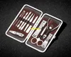 Kit 12 in 1 Set di manicure per unghie in acciaio inossidabile Strumenti per la cura delle unghie Punta delle dita Tagliaunghie Clipper File Pinzette a forbice5630333