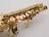 Ankomst Yanagisawa S-991 S-WO10 Guldpläterad saxofon sopran B (b) Tune B Flat Sax Brass Instrument med munstycke